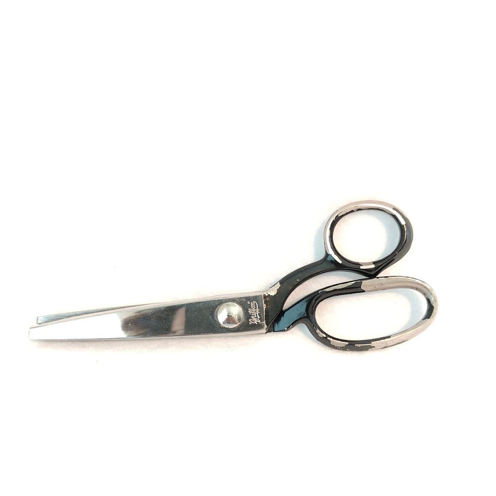 Griffon Black Silver Cutting Scissors Italy Vintage Sewing Craft Shears